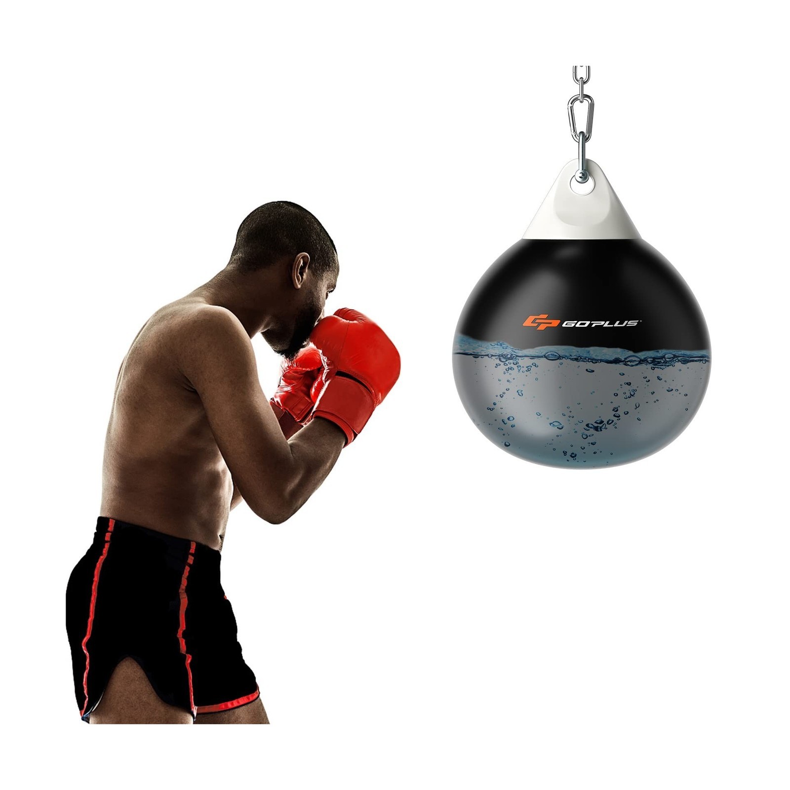 Goplus Water Aqua Bag, 21'' 180 Pound /18” 110 Pound Heavy Punching Bag wi
