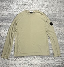 Stone Island Long Sleeves Beige Top Men  s Size L Authentic Cotton Made In Italy