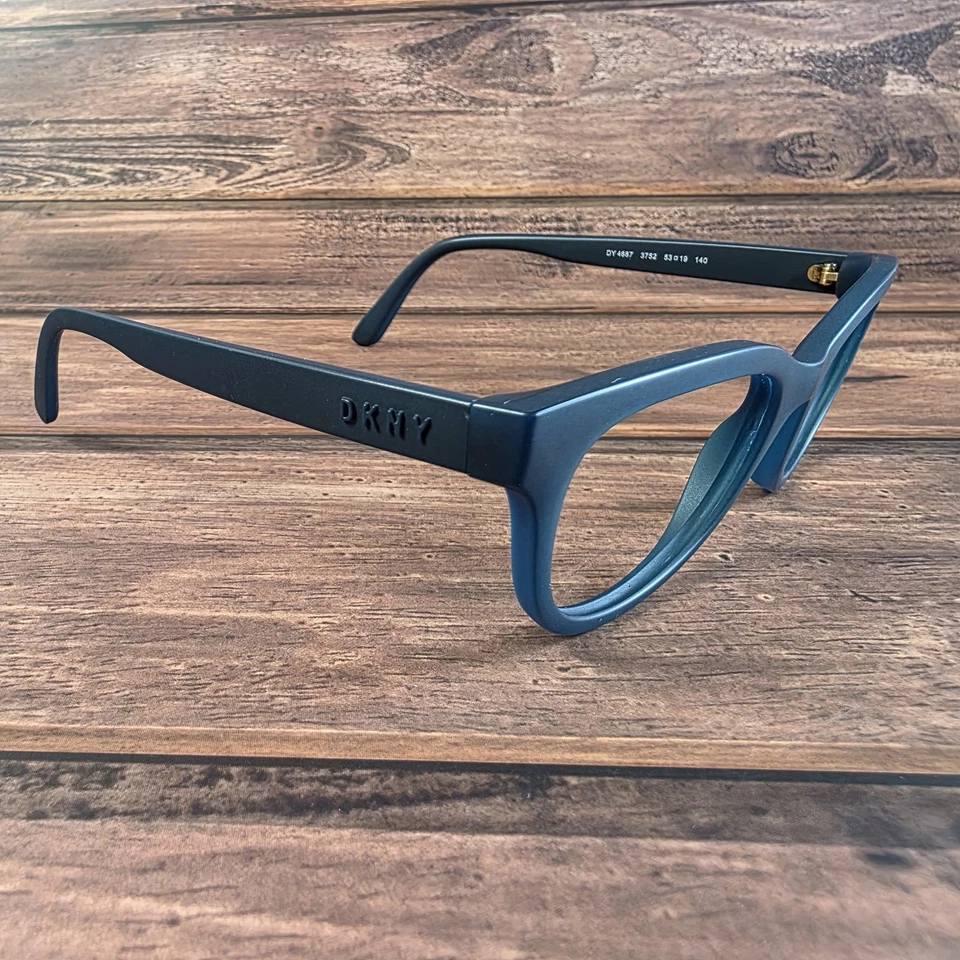 DKNY Eyeglass Frames Womens 53 19 140 Blue Cat Eye Glasses DY4687 3752 Stylish - Image 2 of 4