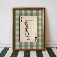 Ace It Golf Playing Card Retro Sports Wall Art Poster
