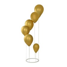 2 White Spiral Plastic Balloon Tower Stand Kit with Sturdy Round Base Wedding