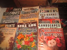 19 Vintage Walter T. Foster Art Books - How to Paint Draw Large Size Books