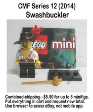 LEGO 71007 Series 12 CMF Swashbuckler minifigure 2014 Complete combined-shipping