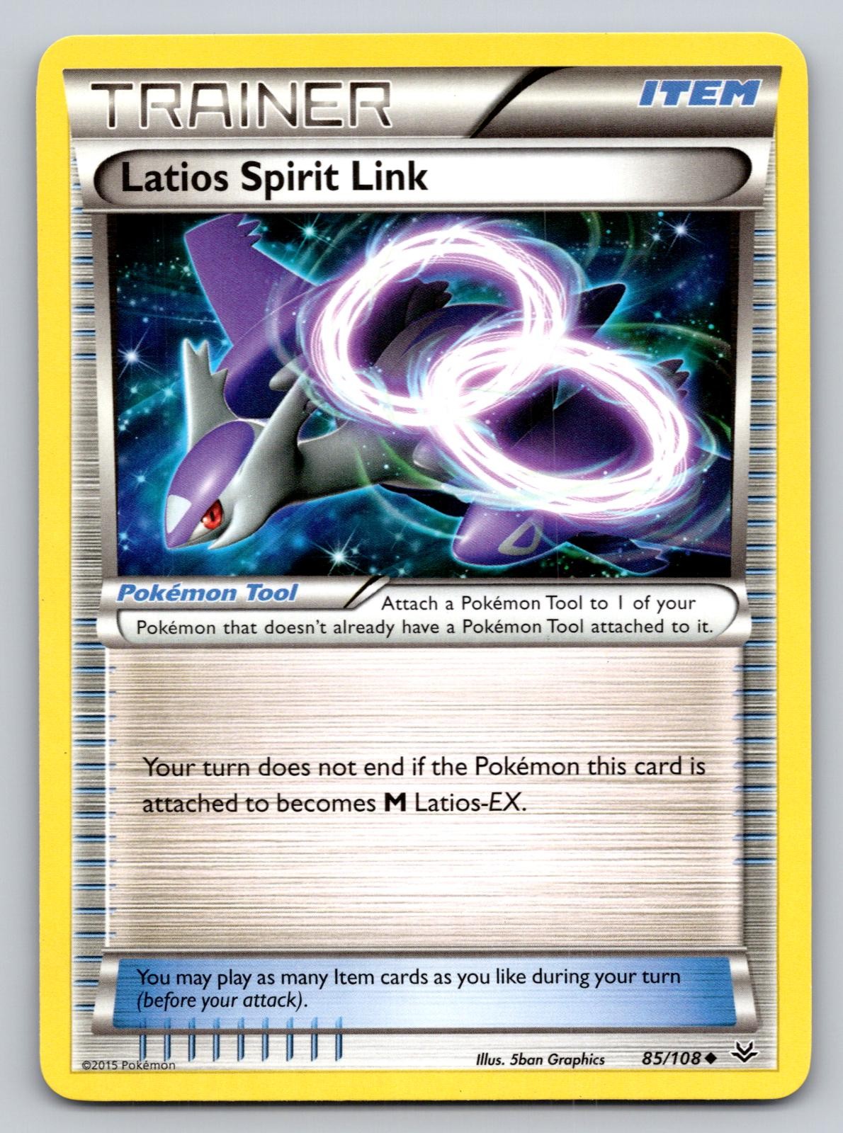 Pokemon Latios Spirit Link 85/108 Uncommon Roaring Skies MP