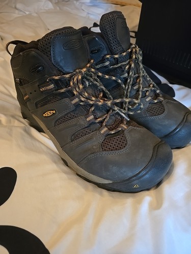 Keen Lansing Men's WP Slip Resistant EH Steel Toe Mid Work Boot Size 12EE
