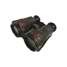 Antique Vintage Opera Glasses Binoculars Leather Bound