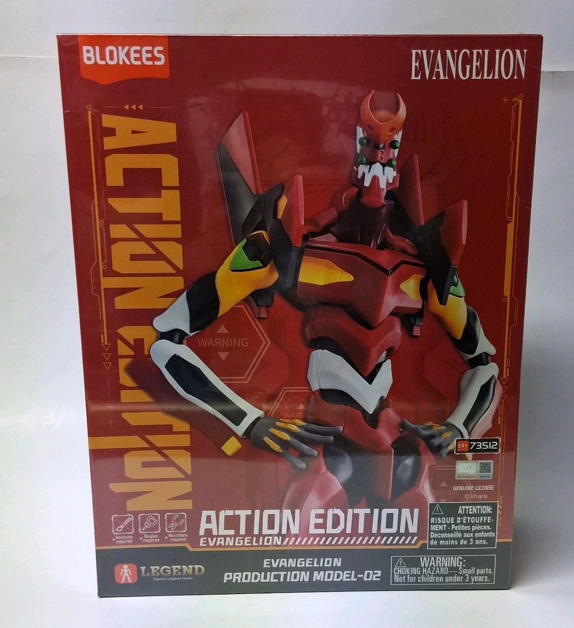 Blokees Neon Genesis Evangelion Producción Modelo-02 Edición Acción Modelo Gunpla