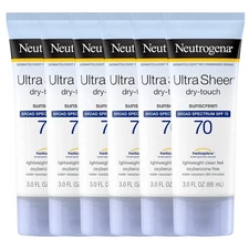 Neutrogena Ultra Sheer Dry-Touch SPF 70 Sunscreen Lotion 3oz - LOT of  6