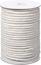1/4" Cotton Piping Cord 6 mm Natural Cording for Sewing Piping for Pillows an...