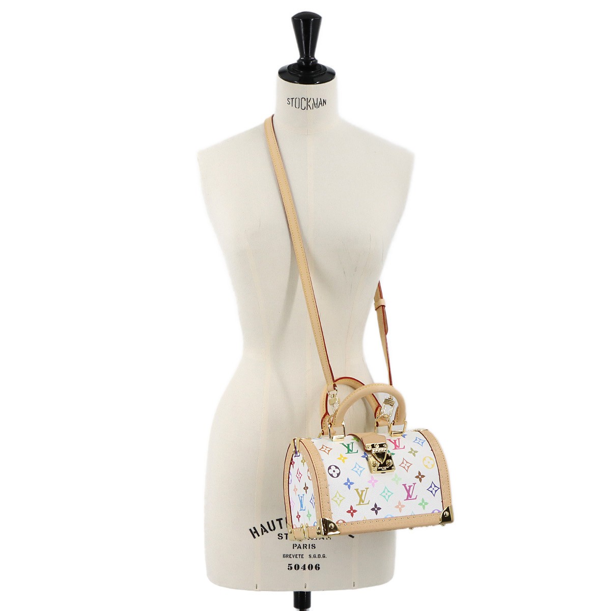 LOUIS VUITTON LV x TM Monogram Multicolor Speedy Trunk 20 Blanc M27833 90318183 image 9