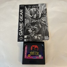 The Adventures of Batman and Robin (Sega Game Gear, 1994) Cartridge and manual