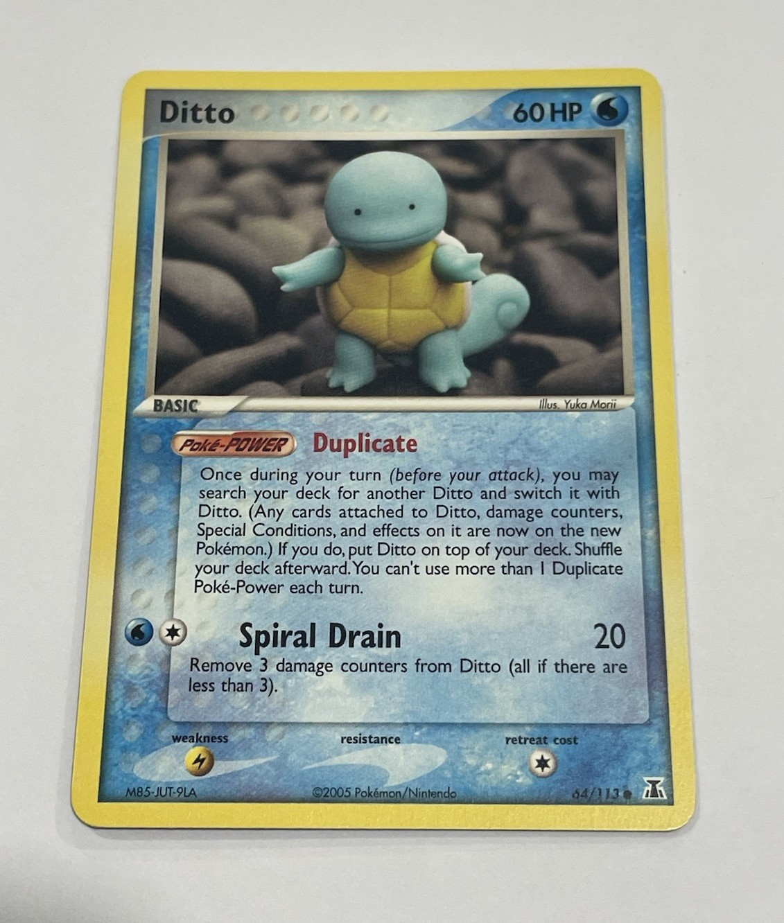 Ditto Squirtle EX Delta Species 64/113 Regular Pokemon Card 2005