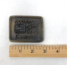 JOHN DEERE Nothing Runs Like a Deere Belt Buckle 1978