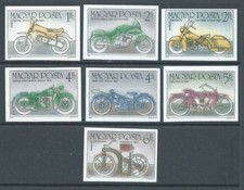 HUNGARY 1985 Michel 3798-804 Set of 7 Centenary Motorcycle Imperf Unmounted Mint