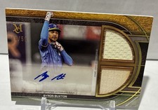 Byron Buxton 2025 Topps Museum Collection Dual Patch Bat Autograph GOLD /50