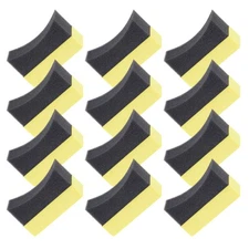30 Pcs Tire Dressing Applicator Brush Car Sponges for Detailing Curved