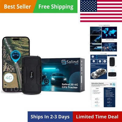 Tracker   Heavy-Duty Magnetic Car & Truck Tracker, Up to 180-Day Battery, Rea...