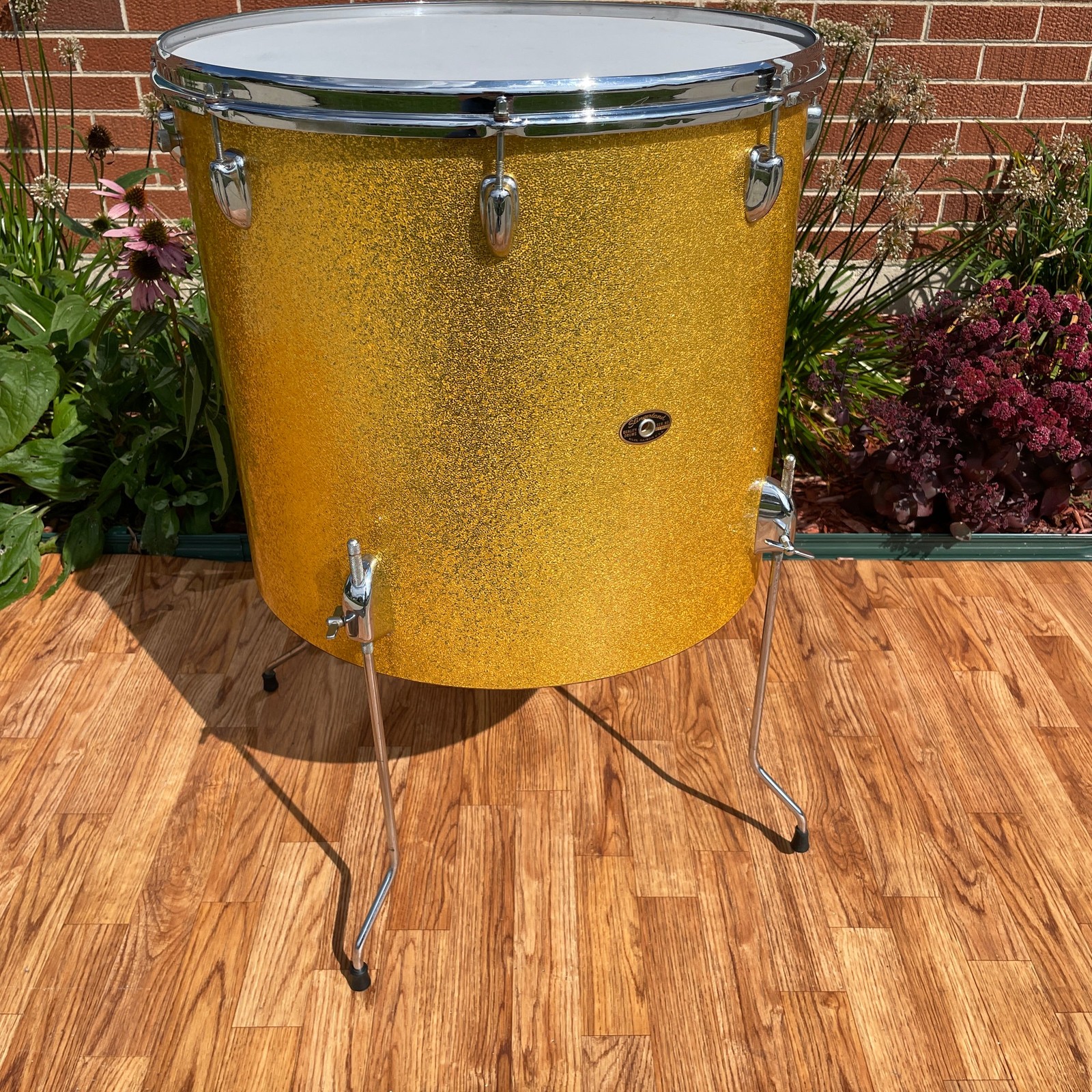 1960s Slingerland 18x20 Concert Floor Tom Gold Sparkle