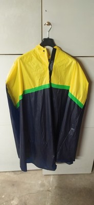 PVC Regenumhang, Regenponcho, Regencape blau-gelb XXl