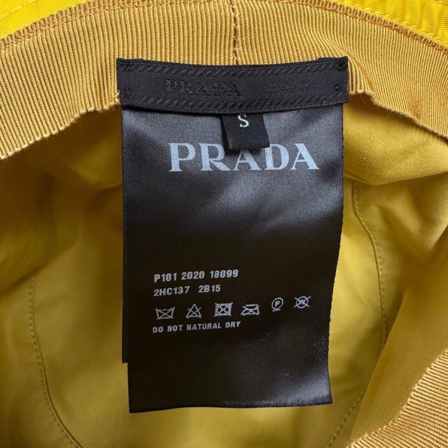 PRADA Bucket Hat Yellow Solid Circumference 22.0i… - image 7