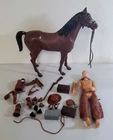 Y-153 VTG 60/70S MARX BEST OF THE WEST BROWN THUNDERBOLT, COWBOY, & ACCESSORIES!