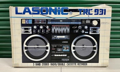Lasonic TRC-931 Radio/Headphone Jack/Dual Cassette Boombox