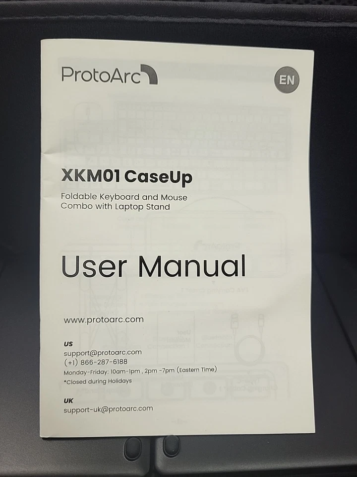 ProtoArc XKM01 CaseUp Foldable Keyboard, Mouse and stand - Image 3 of 4