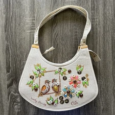 Vtg Enid Collins Purse Shoulder Bag "Lucky Strike" Jeweled Flowers and Birds