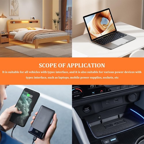 2PCS USB Type C LED Ambient Light, Mini 8 Colors RGB Multicolor - Bild 7 von 7