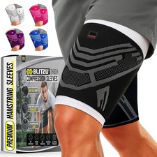 Hamstring Compression Sleeve 1 Pair, Upper Leg Sleeves, Thigh, Quad Groin Supp