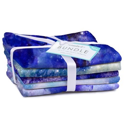 Create It 18''x21'' Cotton Celestial Precut Sewing & Craft Fabric Bundle, 5 Piece