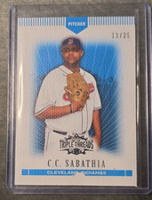 2007 Topps Triple Threads Blue 25 Cc Sabathia 94 Hof Vg See Photo