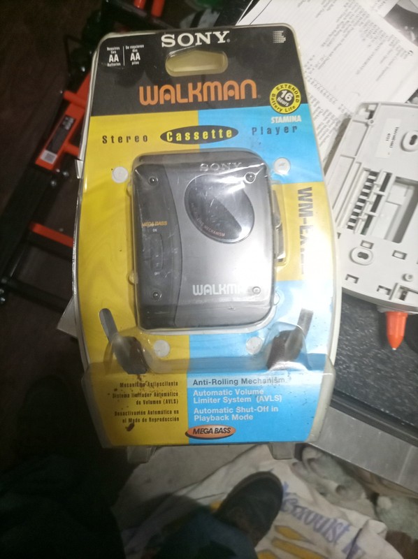 vintage in package sony walkman stereo cassette player