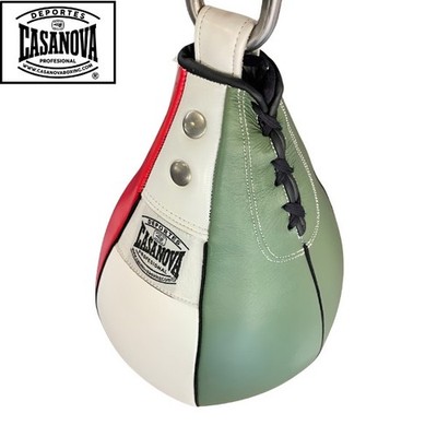 Casanova  Boxing Speed Bag Leather   Green, White & Red | Boxing, MMA, Reflex