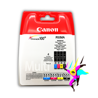 Original Canon CLI-551 Multipack Tintenpatrone - 6509B009 - Pixma Ip7250 MG5450