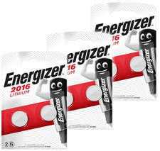 6x Energizer CR2016 3V Lithium Coin Cell Batteries Longest Expiry CR 2016