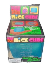 Nee Doh Nice Cube Schylling Super Solid Squish Blue New