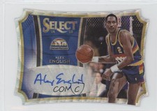 2014-15 Panini Select Die-Cut Blue Wave Prizm 5/10 Alex English #8 Auto HOF c6t