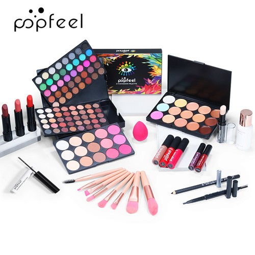 Full Professional Makeup Box Make-up Kit Eyeshadow/Concealer Cosmetic Bag - Picture 10 of 30