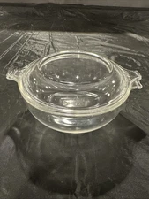 Pyrex 019 600 ml Glass Casserole Dish W/ Lid handles 681-C-5  Oven, Microwave