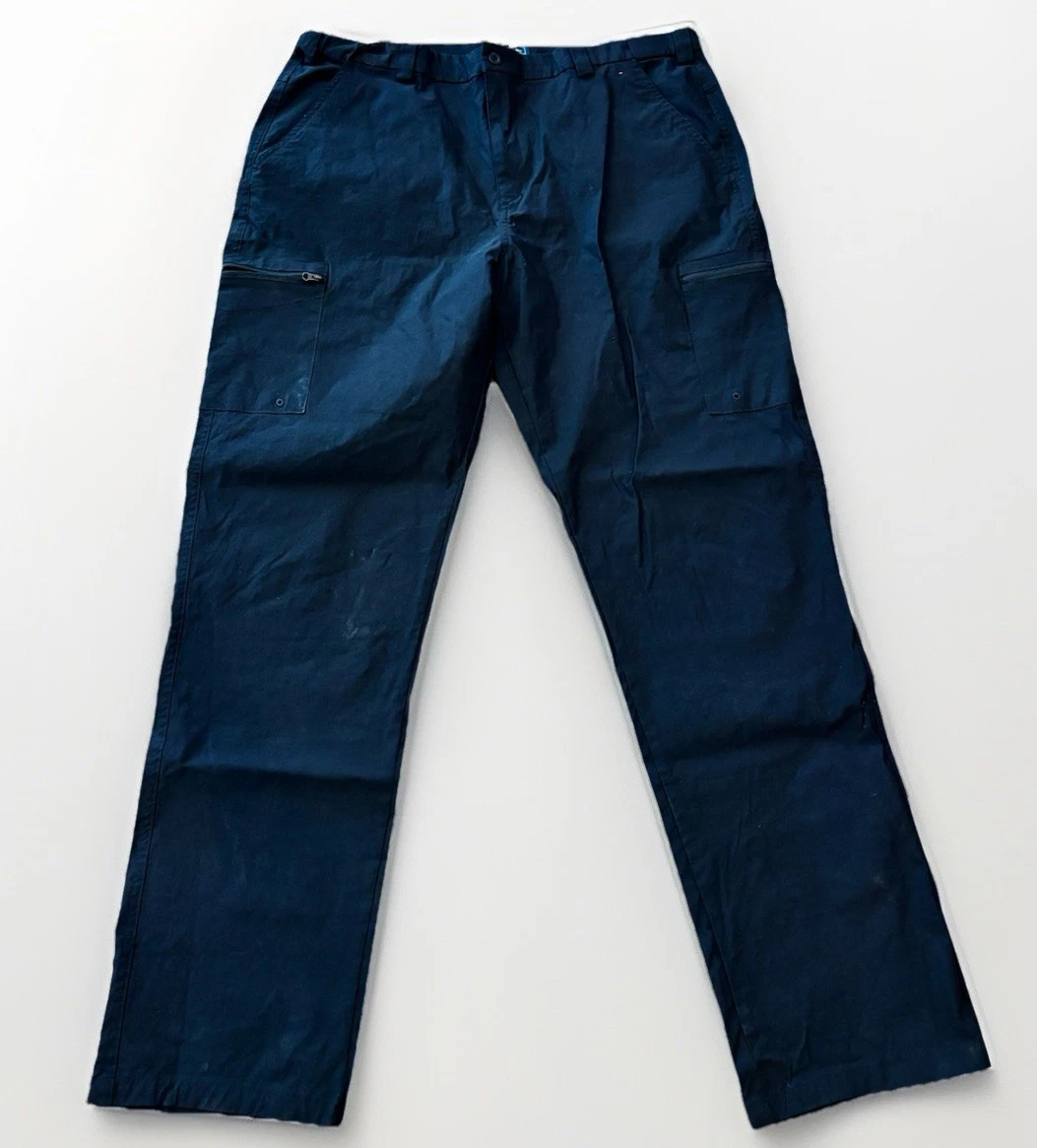 MOUNTAIN WAREHOUSE Mens 40x30.5 Straight Cargo Pants Black Stretch Gorpcore