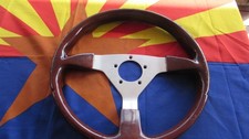 Old School 13 Inch Mohagany 3-spoke Steering Wheel