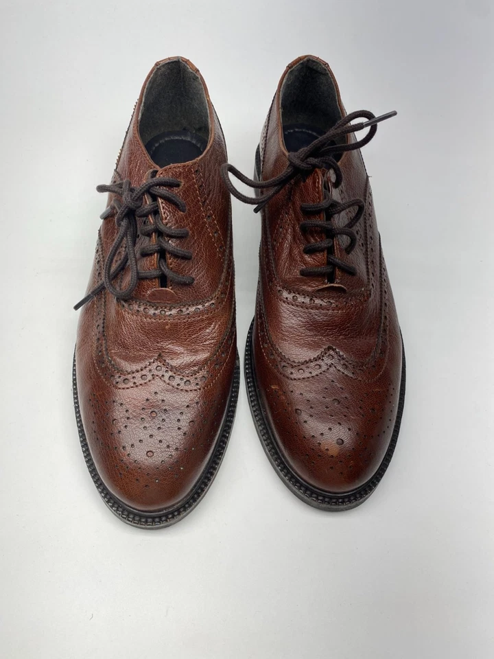 Oxford Jeffrey Campbell para mujer Moyra cuero marrón brogue talla 8,5 Foto 4 de 4