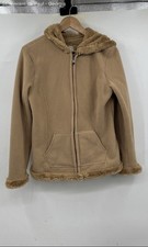 Green Tea Beige Vegan Leather & Shearling Coa...