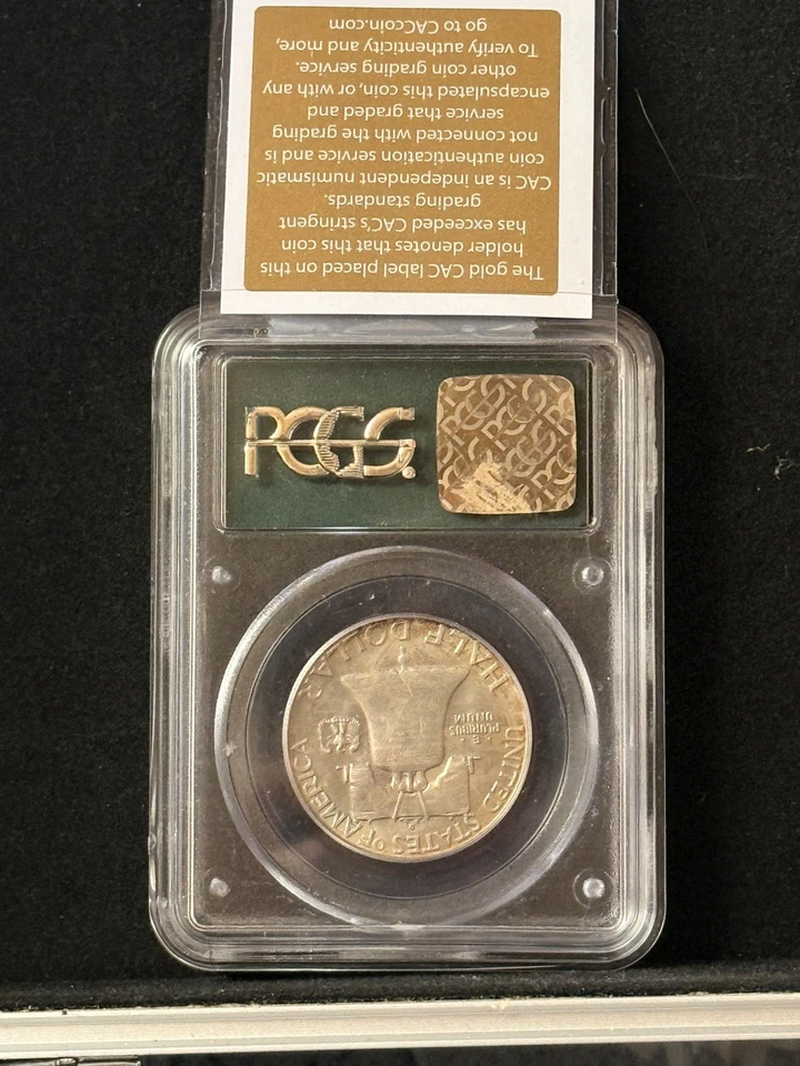 1957 D FRANKLIN MS65 Toned *GOLD CAC! EXTREMELY RARE - Image 2 of 4