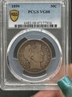 PCGS VG 8 1899 P  BARBER 50C