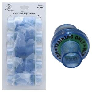 Pack of 10 Training CPR Rescue Masks, ADULT with Valves MCRTM-A - Picture 2 of 6