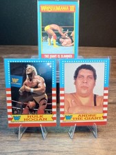 1987 Topps WWF Card Lot 💥 Hulk Hogan #3  Andre The Giant #2  WrestleMania 3 #54