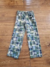 Gap Kids Madras Plaid Chino Pants Youth Size 10 Preppy Nautical