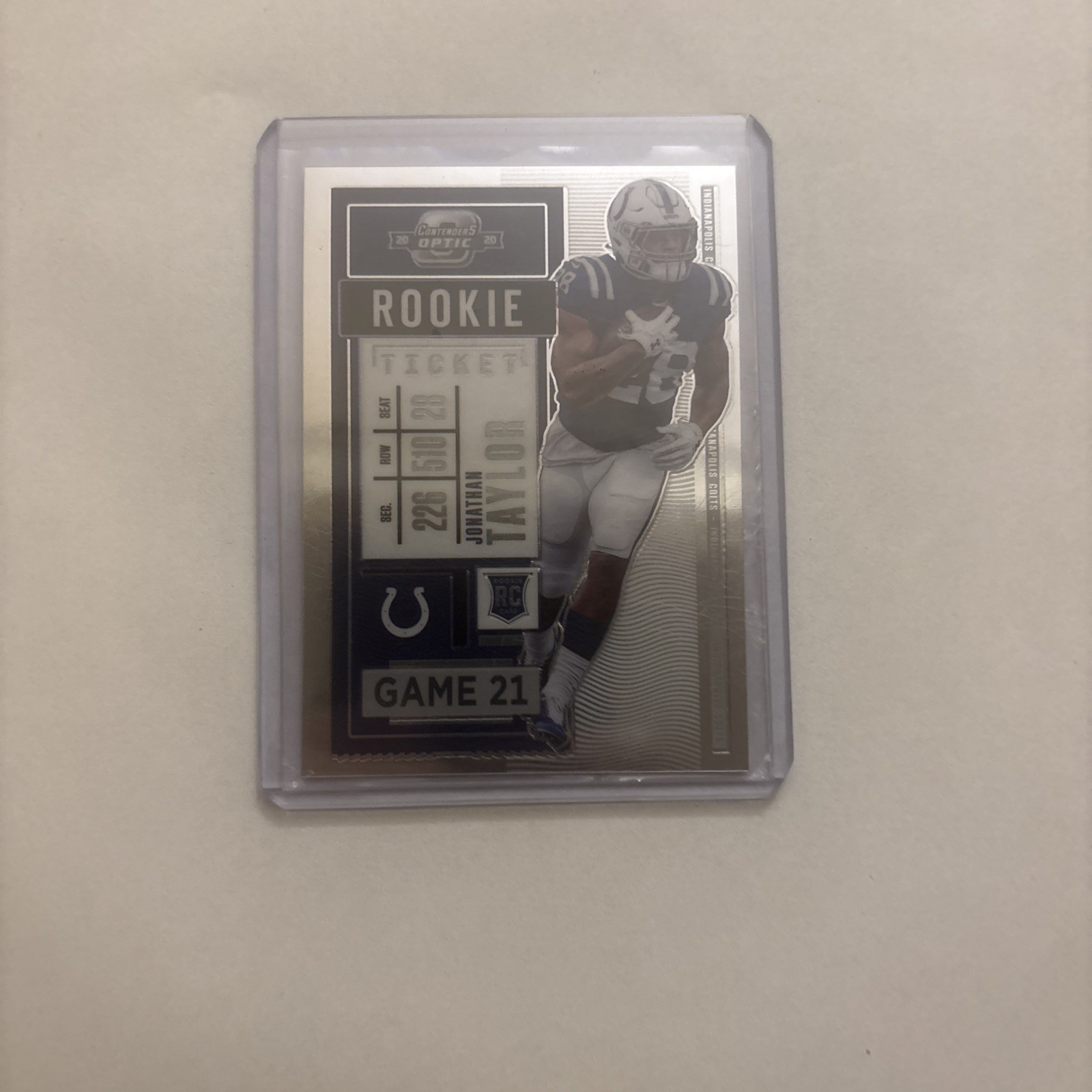 2020 Panini Contenders Optic - Rookie Ticket Jonathan Taylor #82 Silver (RC)